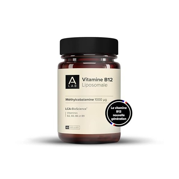 A-LAB Vitamine B12 liposomale 1000µg - Assimilation renforcée - Complément Alimentaire Santé Cardiovasculaire, Système Nerveu