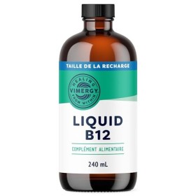 Vimergy Vitamine B 12 Liquide – 240 ml – Vitamine B12 Liquide Végane – Soutient le Système Nerveux Cérébral – Saveur Naturell