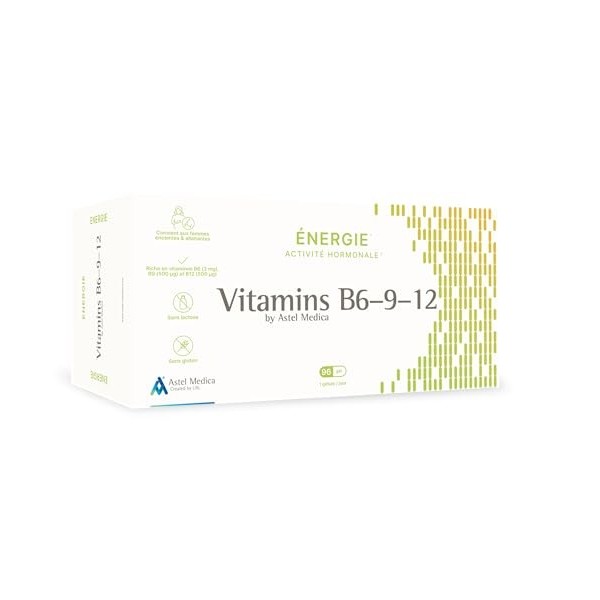 Complexe Vitamines B6-B9-B12 | Contribution Normale à la Réduction de la Fatigue et au Métabolisme Énergétique | 96 Gélules S