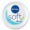 NIVEA Soft Crème de soin hydratante 3-en-1 1 x 50 ml , Crème visage, corps et mains pour une hydratation intense, Crème hydr