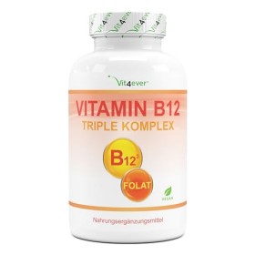 Complexe de vitamine B12 – 365 comprimés pour 12 mois – 500 µg Vit B12 + acide folique 200 µg par jour – Methylcobalamine, ad