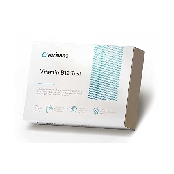 Test de vitamine B12 – Déterminez votre valeur holotranscobalamine vitamine B12 – Facile & confortable pour la maison – Lab