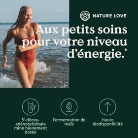 NATURE LOVE® Vitamine B12 en gouttes végane 900 gouttes, 50ml de liquide – les deux formes actives méthylcobalamine et adén