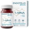 Endotelio 1-MNA Brain, Supplément Anti-âge, Optimise le NAD+, avec Ginkgo Biloba, Zinc, Biotine, Vitamines C, B1, B5, B6, B12