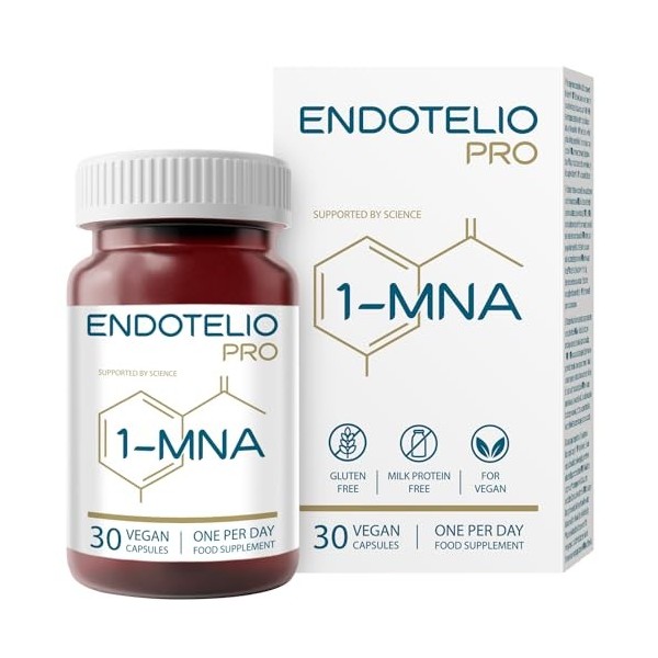 Endotelio 1-MNA PRO, Supplément Anti-âge, Optimise le NAD+, Double Dose pour des Effets Plus Rapides, Biohacking, Soutien à l