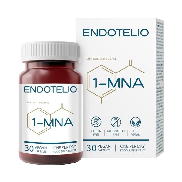 Endotelio 1-MNA, Supplément Anti-âge, Optimise le NAD+, Biohacking, Soutien à la Santé Cellulaire, Formulé Scientifiquement a