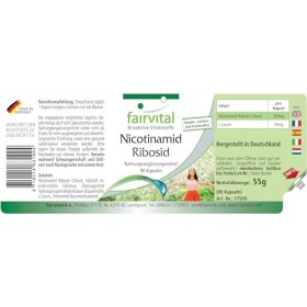 Fairvital | Nicotinamide Riboside - 90 gélules - pour 3 mois - qualité contrôlée et hautement dosée - 100% végétalien - Made 