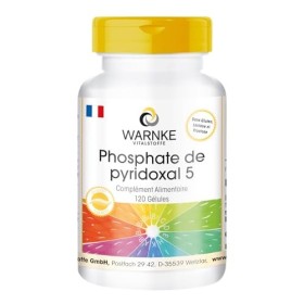 Pyridoxal-5-Phosphate 100 mg - 120 gélules de P-5-P avec 25 mg de zinc, 68,5% de vitamine B6 | Warnke Vitalstoffe - Qualité d