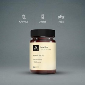 A-LAB Kératine Liposomale 300 mg - Complément Alimentaire Cheveux, Ongles, Peau - Kératine, Cystine, Vitamines B6 et B8 Biot