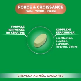 Forté Pharma - Expert Cheveux Force & Croissance - Complément alimentaire Vitalité capillaire pour cheveux abîmés, cassants -