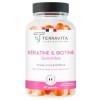 Gummies Kératine & Biotine | Pousse, Force et Brillance des Ongles et Cheveux | Kératine Brevetée Cynatine® HNS | 60 Gummies 