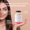 Gummies Kératine & Biotine | Pousse, Force et Brillance des Ongles et Cheveux | Kératine Brevetée Cynatine® HNS | 60 Gummies 