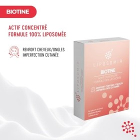 Prescription Nature - BIOTINE LIPOSOMIA - Complément Alimentaire Peau, Cheveux et Ongles - Actif Concentré, Formule Liposomée