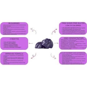 Biotine Gommes 6000 Mcg par gome | 90 gummies 3 mois | Réduit la chute des cheveux Aide à la croissance de la peau, des ongle