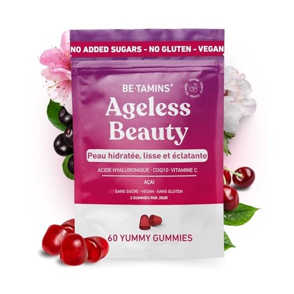 Gummies Cheveux et Ongles 15000mcg par sachet - Biotine Cheveux Acide Folique Vitamine C, A, B5, B6 et Zinc - Gummies Pousse 