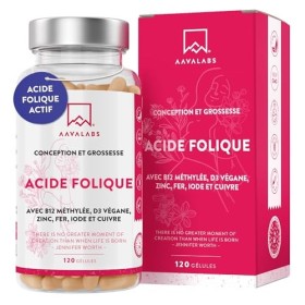 Acide Folique Grossesse Vitamine B9 Vitamine Grossesse Conceptio avec Vitamine B12 Vitamine D3 Vegan Zinc Fer | Multivitamine