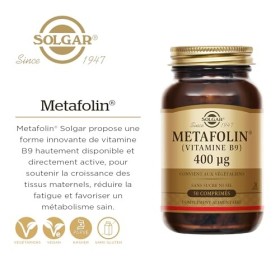 Solgar Metafolin - Vitamine B9-400 µg - Maternité - Vitamine essentielle Grossesse - Croissance des tissus maternels - Hautem