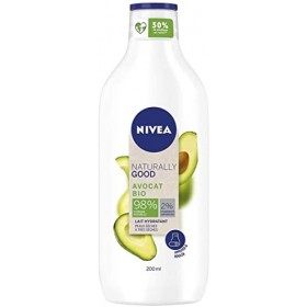 NIVEA NATURALLY GOOD Lait corporel réconfortant Avocat 1 x 200 ml , lait hydratant avec 98% dingrédients dorigine naturell