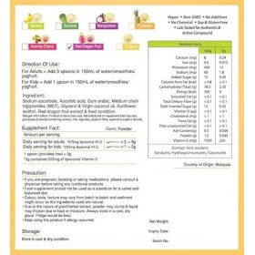 Vitamine C liposomale + poudre dextrait standardisé du fruit du dragon - Poudre 150g pur 100% naturel sans additif - Pour so