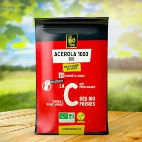 Vitamine C 1000mg – Réduit la Fatigue – Soutient le Système Immunitaire – Cure de 2 mois – 60 comprimés à croquer – Acérola B