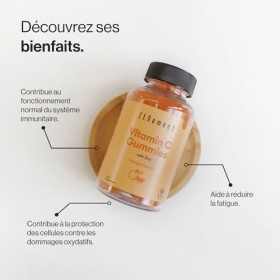 Vitamine C Gummies et Zinc - 120 Gommies Vegan 2Mois Pour Adultes & Enfants - Arôme Naturel dOrange - 250mg Acide Ascorbiq
