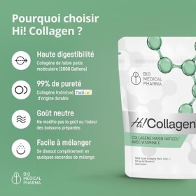 Collagène Marin en Poudre avec Vitamine C – 152,9 g – Naticol Type 1 Hydrolysat de Collagène de Poisson – Collagène Pur Pepti