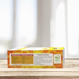 JUVAMINE - Gelée royale - Pollen - Propolis - Miel - Vitamine C - Produits de la Ruche - 10 ampoules - Résistance de lorgani