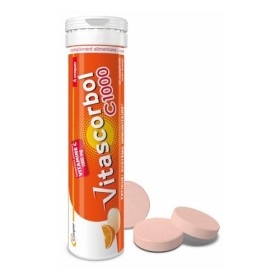 VITASCORBOL C1000 A CROQUER - Complément alimentaire Vitamine C - 20 comprimés à croquer - Goût Orange