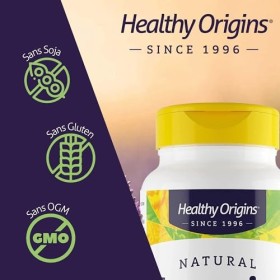 Healthy Origins, Natural Vitamin E, 268g 400 UI , 1 Capsule tous les 2 Jours, 90 Capsules molles, Haute Dosé, Sans Soja, San