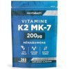 Vitamine K2 MK7 200mcg | 365 Comprimés Vegan Fort Dosage | Ménaquinone MK-7 Très Puissante | Contribue au Maintien dune Ossa