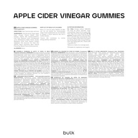 Bulk Gélifiés au vinaigre de cidre de pomme, vitamine B12, acide folique, 60 bonbons gélifiés LEmballage Peut Varier