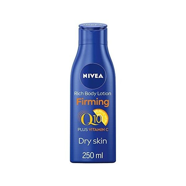 NIVEA Q10 Lotion raffermissante pour le corps avec vitamine C 250 ml , crème raffermissante pour le corps avec Q10 et vitami