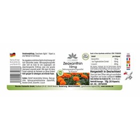Zéaxanthine 10mg - 30 gélules - Végan - 50mg dextrait de tagète | Warnke Vitalstoffe - Qualité des pharmacies allemandes