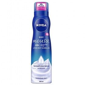 NIVEA 5er Pack body mousse riche soin Avec Lhuile damande, pour les peaux sèches, 5 X 200ml