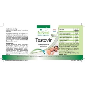 Fairvital | Testovir avec Muira Puama et chrysine 120 gélules - végétarien