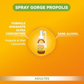 Forté Pharma - Spray Propolis Intense - Sans Alcool | Complément Alimentaire Gorge irritée à base de Propolis brune - Actif 1