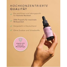 Gaiacare® Teinture de propolis bio à 20 % de propolis - Gouttes de propolis hautement dosées pour la prise et le soin des pea