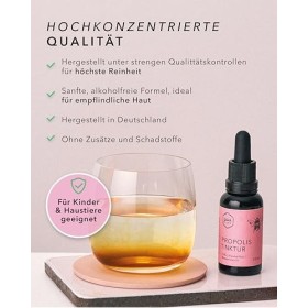 Gaiacare® Teinture à la propolis 10 % sans alcool Gaiacare® Gouttes à la propolis à prendre soin des peaux irritées, convient