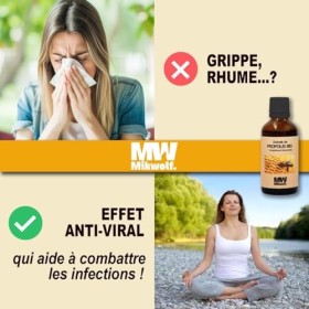 Extrait de Propolis BIO naturelle - XL - Flacon 50 ml - Fabriqué en FRANCE - Teinture mère - Gorge & Bouche - Complément alim