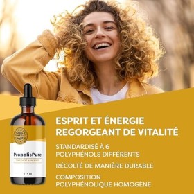 Vimergy Propolis Pure TM 57 portions – 1220mg d’Extrait de Propolis Pure – Standardisé en Polyphénols – Supplément Végétari