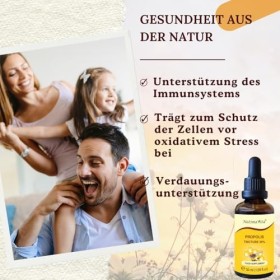 Teinture mère de Propolis 30% – 50 ml – Pure à forte dose de propolis gouttes – 100% naturel - Extrait de propolis - NatimaVi