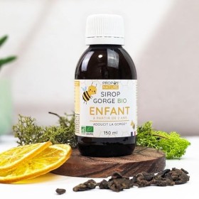 Sirop Gorge enfants - Propolis, Guimauve, Pollen et Miel - Fabriquée en France - 150 ml - ProposNature