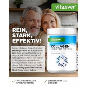 Collagène en poudre 500g - 100% collagène bioactif hydrolysat peptides - collagène type 1, 2 & 3 - goût neutre - sans additif