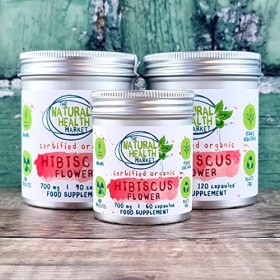 Soil Association Lot de 120 gélules de fleur dhibiscus bio 700 mg