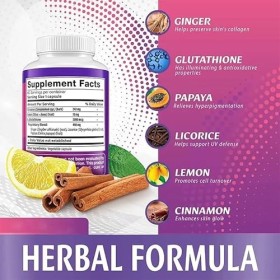 Lot de 60 capsules de glutathion, blanchiment de la peau, hyperpigmentation éclaircissante de la peau, glutathion, 5000 mg