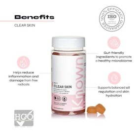 Bonbons Clear Skin savoureux – Avec vitamine C, zinc et bactéries bénéfiques pour lintestin – Soutien de la peau – Saveur or
