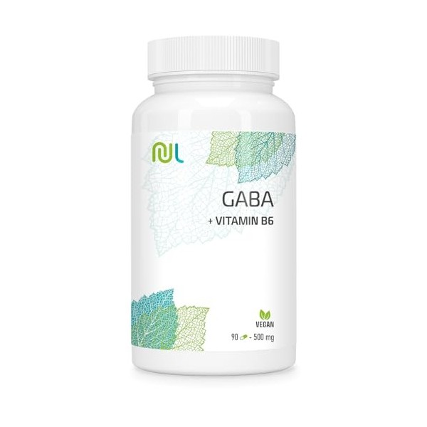 Gaba 500 mg - 90 Gélules Végétales - Soutien Naturel pour le Bien-Être Mental et Émotionnel, Sérénité, Calme - Complément à B