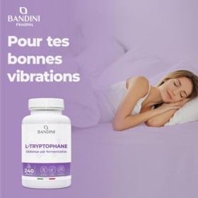 Bandini® L-Tryptophane 500mg - 240 gélules approvisionnement de 8 mois - Complément Tryptophan pour Améliorer la qualité du