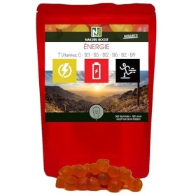 NAKURU | Énergie Gummies | Gamme Boost | Saveur: Fruit de la Passion |Fabriqué en France | "7 Vitamines: C-B3-B5-B12-B6-B2-B9