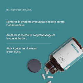 Nullure Palmitoylethanolamide PEA Supplément | Pure PEA 400mg Capsules | Santé Immunitaire · Gestion de la Douleur · Renfor